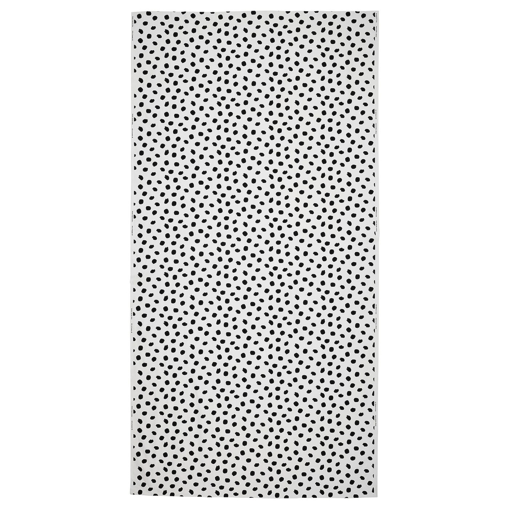 IKEA SANDLUSERN  (ИКЕА САНДЛУСЕРН)  -  Ткань с отделкой, белый/черный, 150x300 см