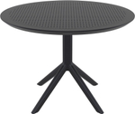Стол пластиковый обеденный Siesta Contract Sky Table Ø105, черный