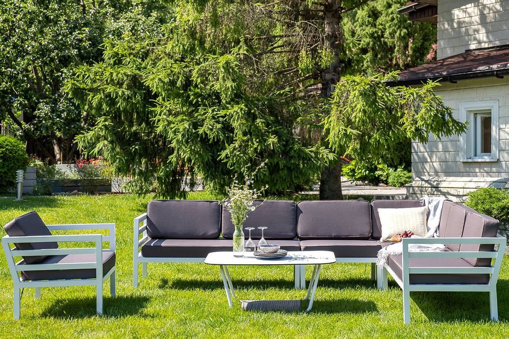 "Глория" модуль диванный угловой, каркас из алюминия