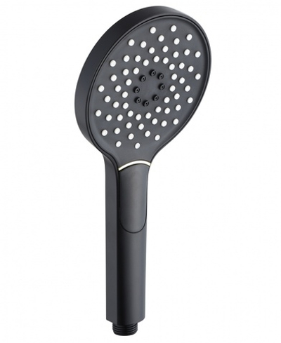 2021-1 Лейка для душа черный 12*26см (2-функций, кнопка) HANSEN (50/1шт)