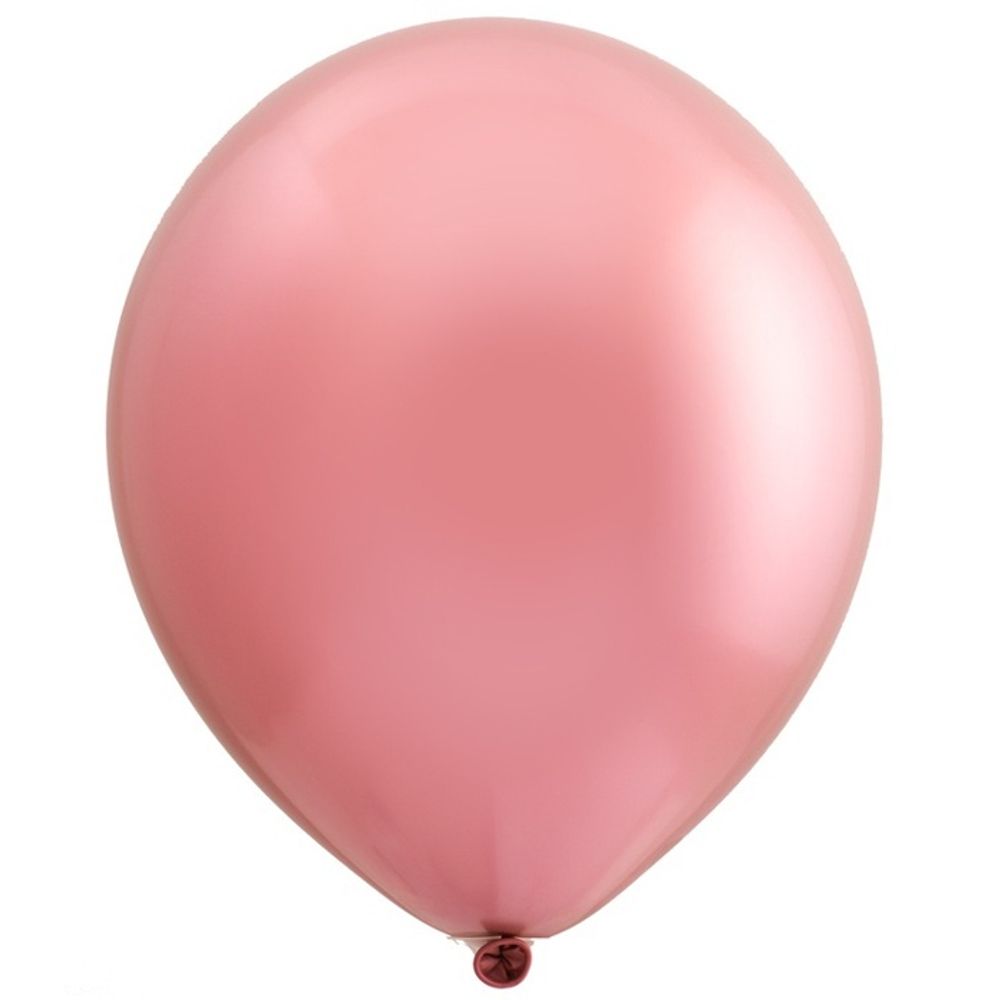 Воздушные шары Весёлая Затея, хром розовый, 25 шт. размер 12&quot; #1102-1816