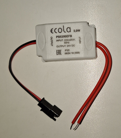 Ecola GX53 H4 LD Power запасной блок питания подсветки светильника GX53 H4 серии LD 24V 5W арт. PS5350EF, ш/к 6925587242350