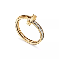 Кольцо из жёлтого золота с бриллиантами 💠Tiffany, T1