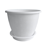 Кашпо "Цветочек" с поддоном 1,2л (белый)