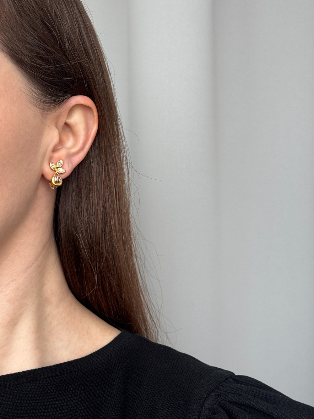 Клипсы с кристаллами Nina Ricci