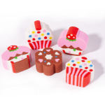 Ластик Alingar "Сладости"mix, синтетический каучук, фигурный, цвет ассорти, 30х30х10 мм, пластиковая банка