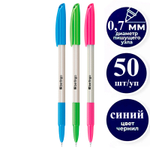 Ручка шариковая BERLINGO "Perlamutik Pro" 0,7 мм, синяя, грип, ассорти
