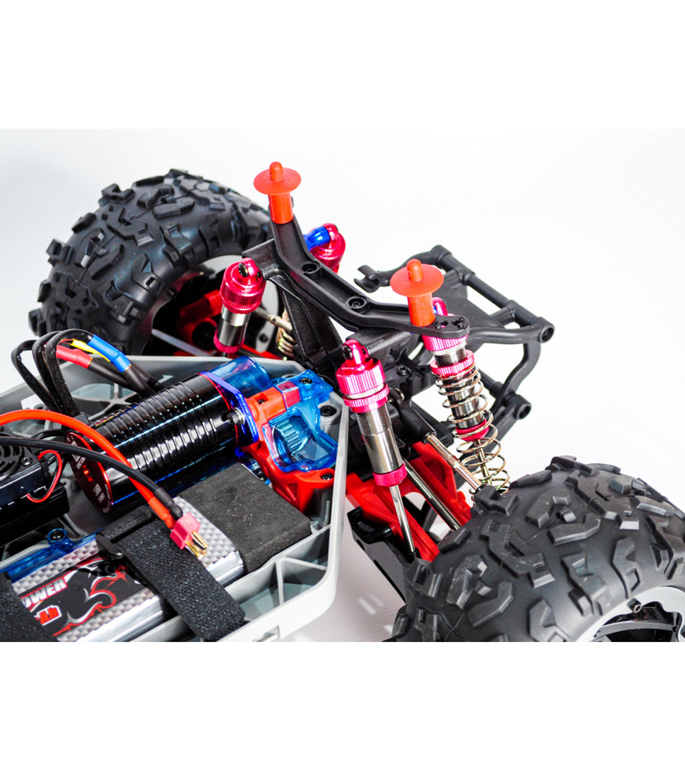 Радиоуправляемый монстр Remo Hobby Dinosaurs Master Brushless UPGRADE PLUS красный 4WD 2.4G 1/8 RTR