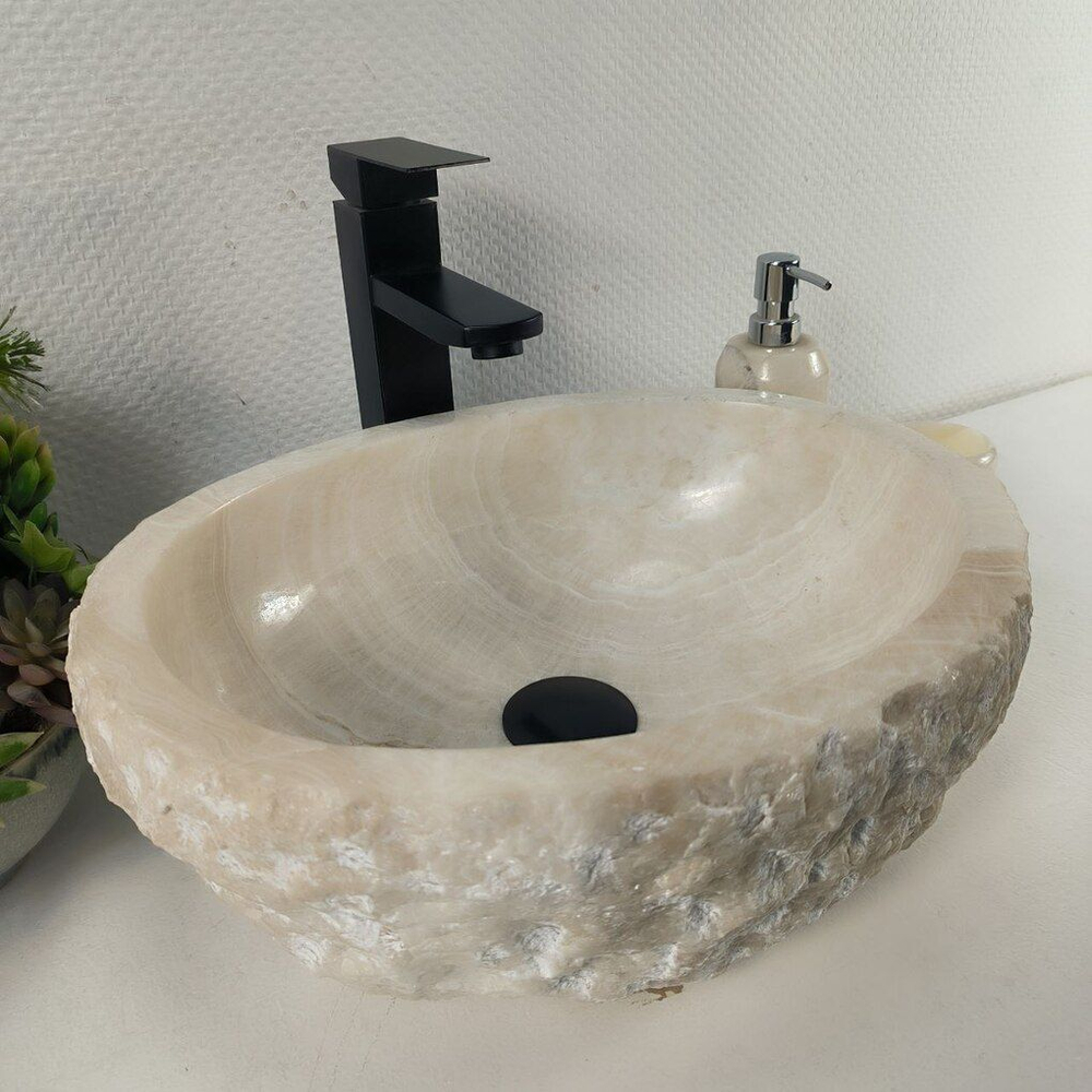 Каменная раковина из оникса Erozy White EO-04238 (42*33*15) 0212 из натурального камня