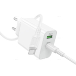 Зарядное устройство на Lightning PD20W+QC3.0 Borofone BA106A (white)
