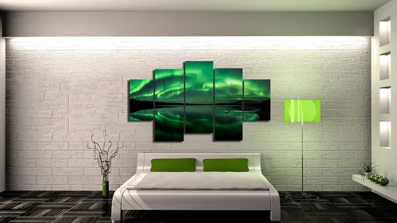 Модульная картина " Северное сияние"