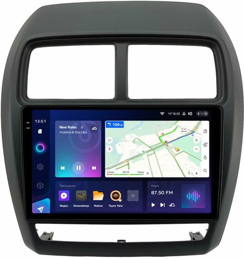 Магнитола для Mitsubishi ASX 2017+ - Teyes CC3-2K монитор 9.5" 2K QLED на Android 10, Быстрая, CarPlay, 4G SIM-слот