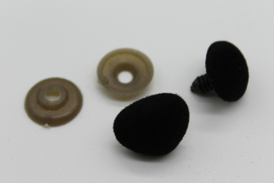 Носик винтовой с заглушкой ворсистый 2,3х1,9 см (чёрный)