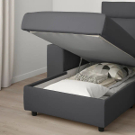 3-местный диван с шезлонгом - IKEA VIMLE, 98x285см, темно-серый, ВИМЛЕ ИКЕА