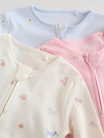 Комбинезон / Cлип для малышей Next H44-219, 3 шт., Розовый, Голубой, Молочный