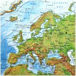 Карта мира физическая 120х78 см, 1:25М, с ламинацией, интерактивная, европодвес, BRAUBERG, 112379