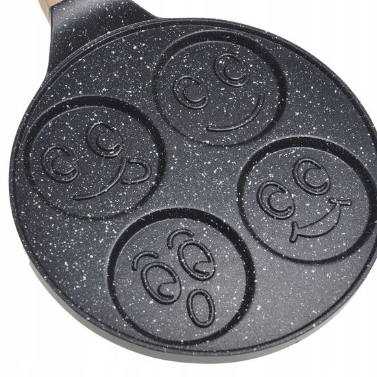 Сковорода для оладий 22 см. Kamille КМ 4216 индукция смайлики