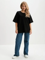 Футболка черная однотонная хлопок