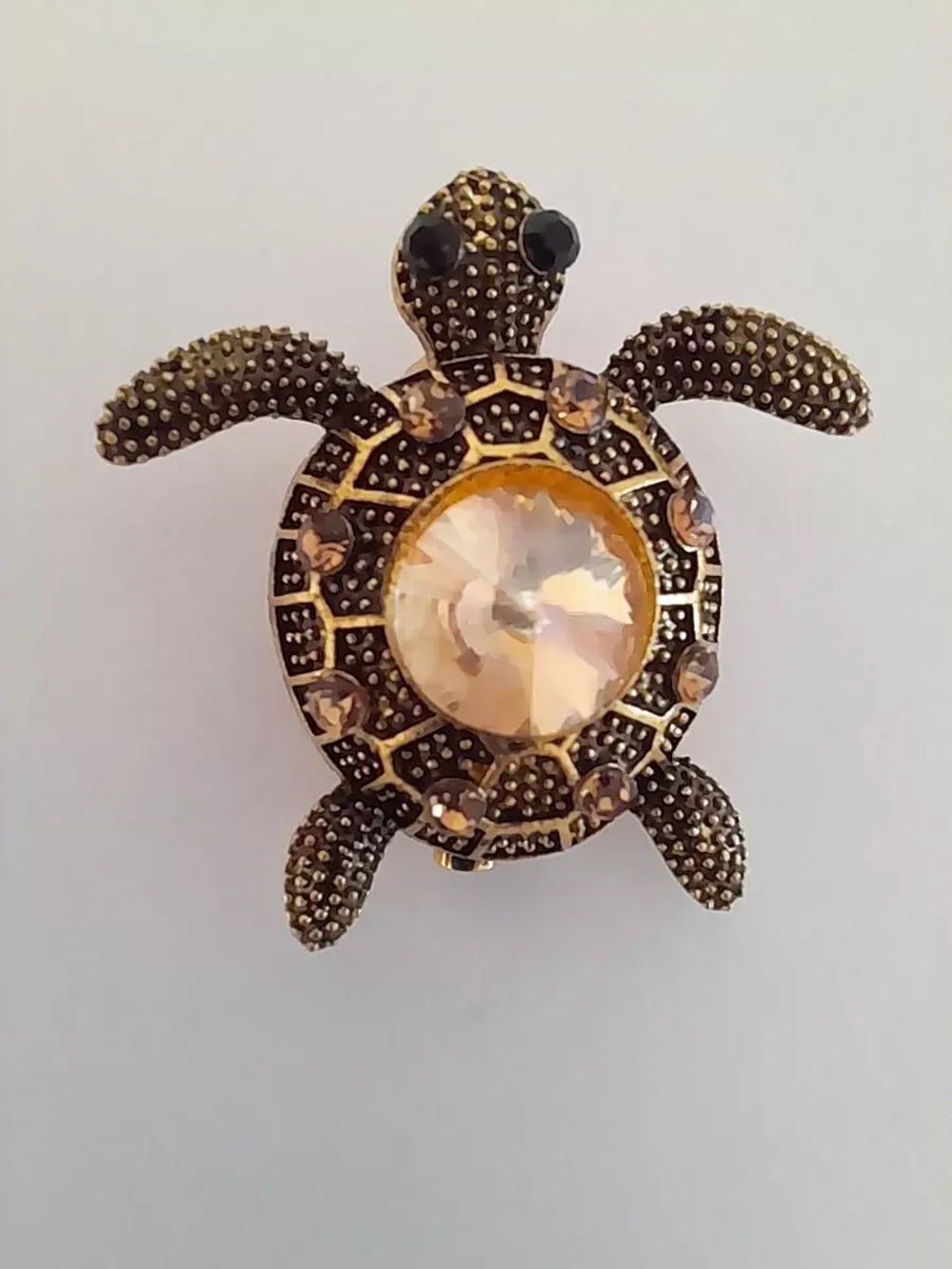 Брошь черепаха античное золото