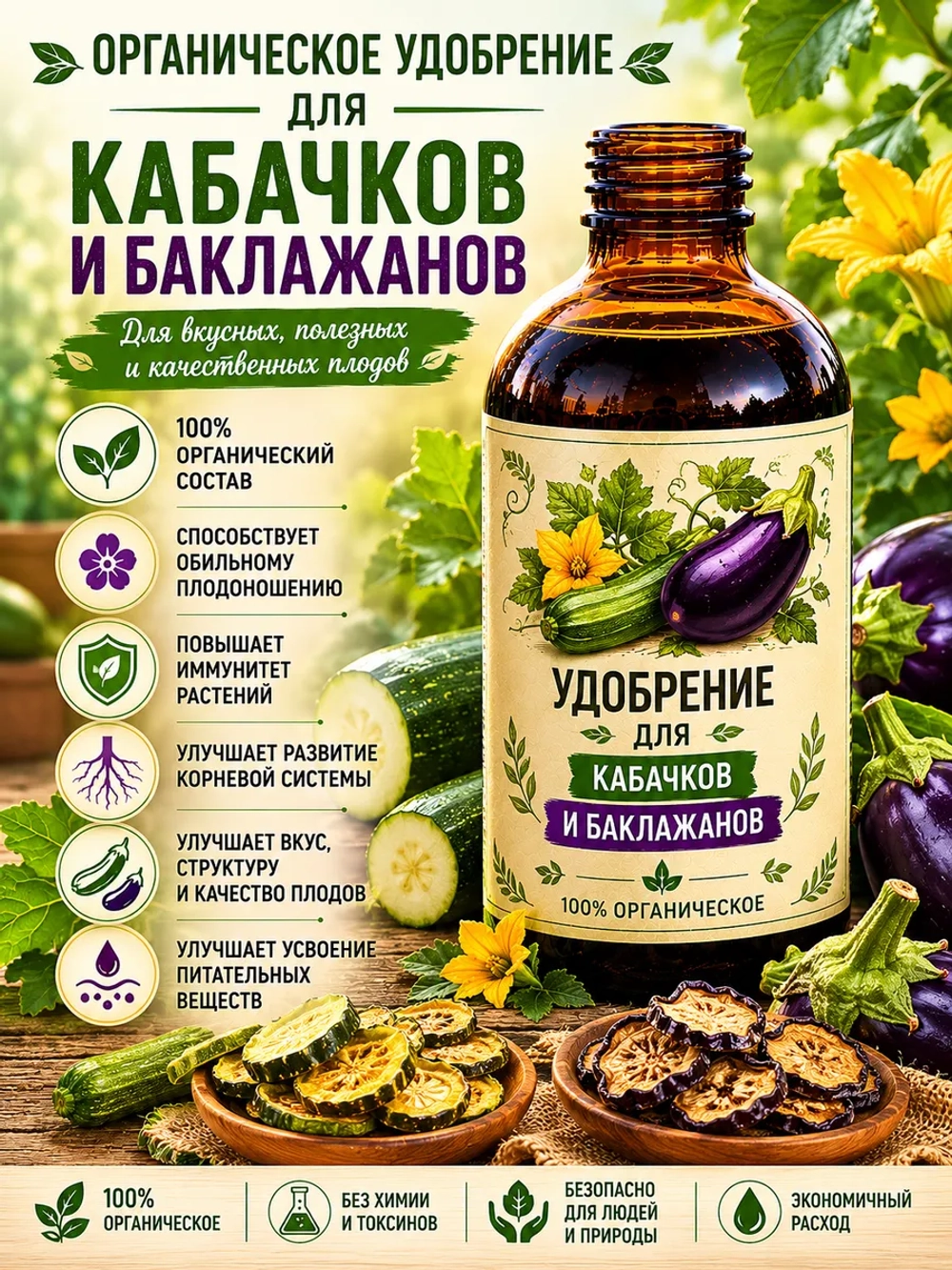 Удобрение для баклажанов органическое 250 мл