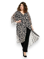 Удлиненная туника из шифона Сафари