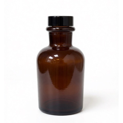 Комплект: Флакон для диффузора 50 мл коричневый Антик с черной пробкой