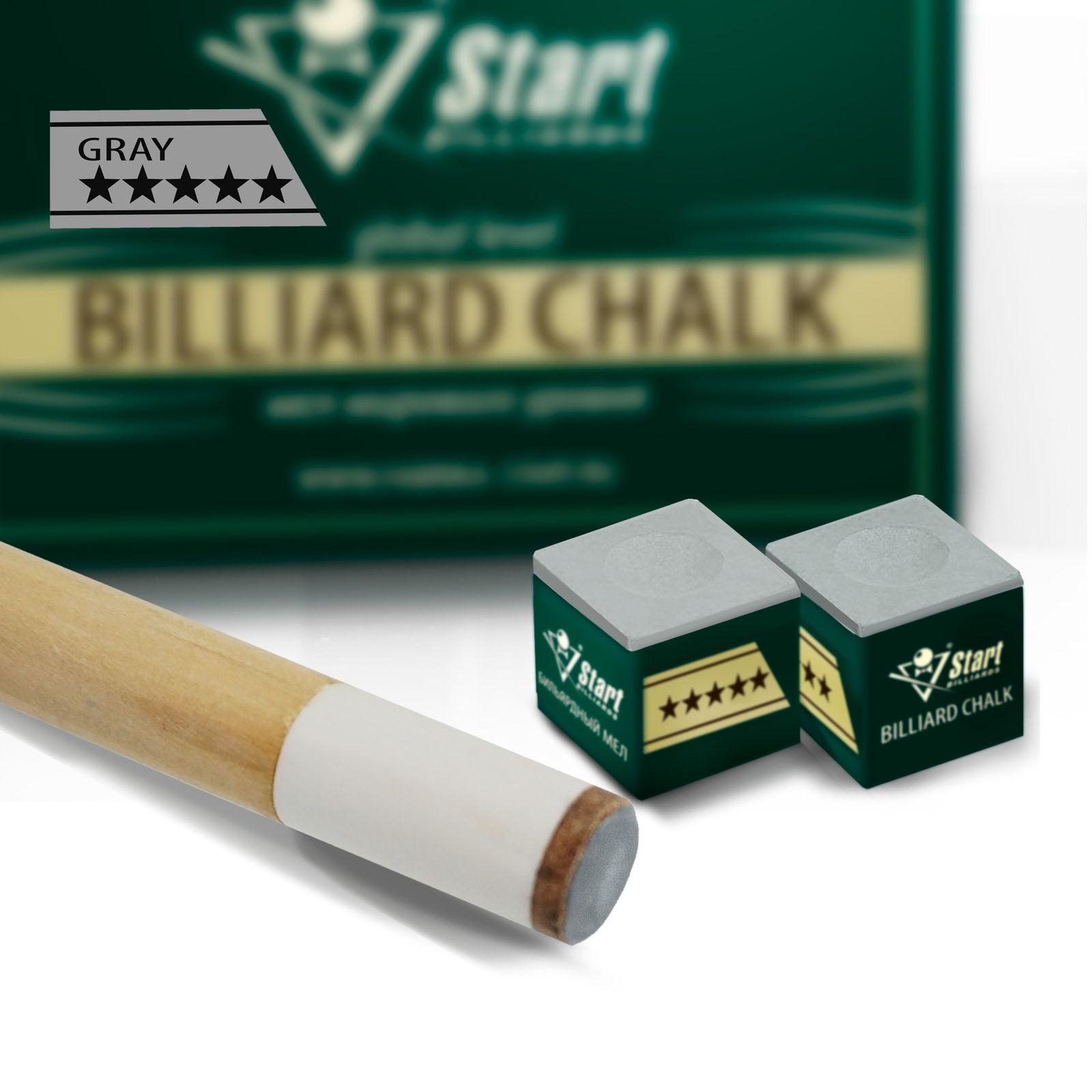 Мел Start Billiards 5 звезд серый (144 шт) фото №3