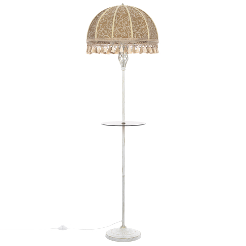 Citilux Базель CL407925T Торшер патина со столиком и абажуром Вышивка