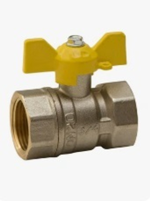 Кран Шаровой Газовый 1/2" ММ (бабочка)