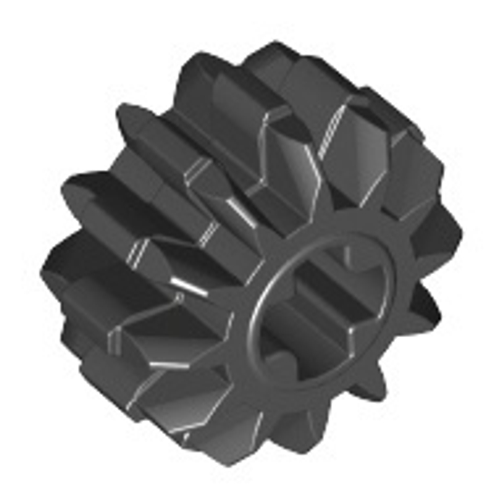 Lego Зубчатая шестеренка 12T двухсторонняя (черный) 32270 / 4177431