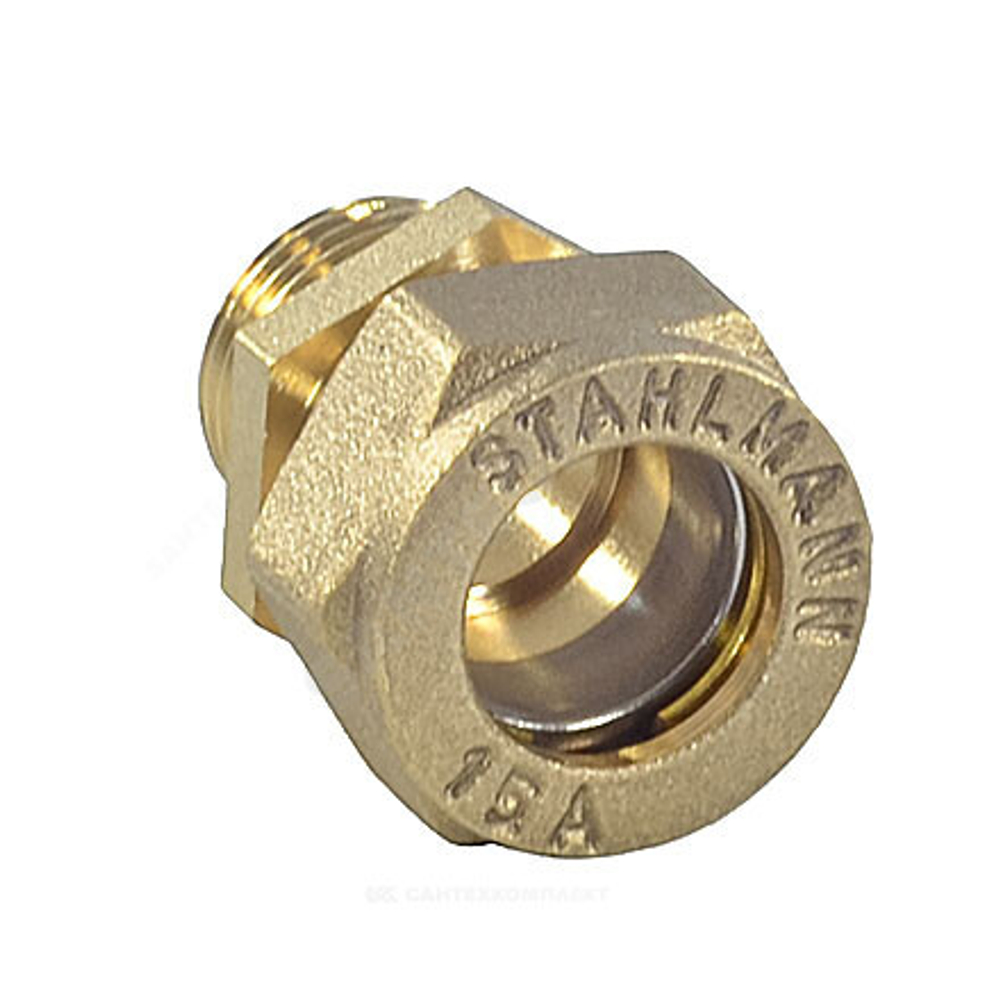 Муфта латунь 15Aх1/2" обжим/НР STAHLMANN SSML1501/2BEF
