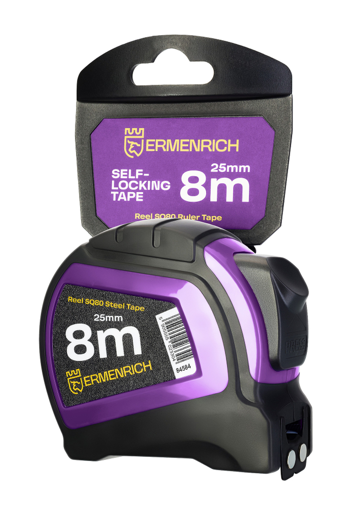 Рулетка Ermenrich Reel SQ80, фиолетовый