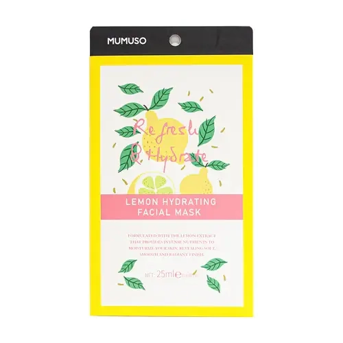 Лимонная увлажняющая маска для лица Mumuso с экстрактом лимона