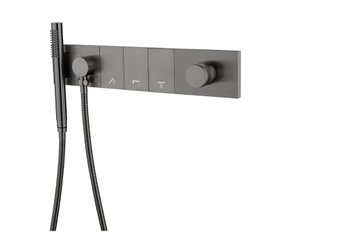 Смеситель ZODIAC с ручным душем GUN METAL