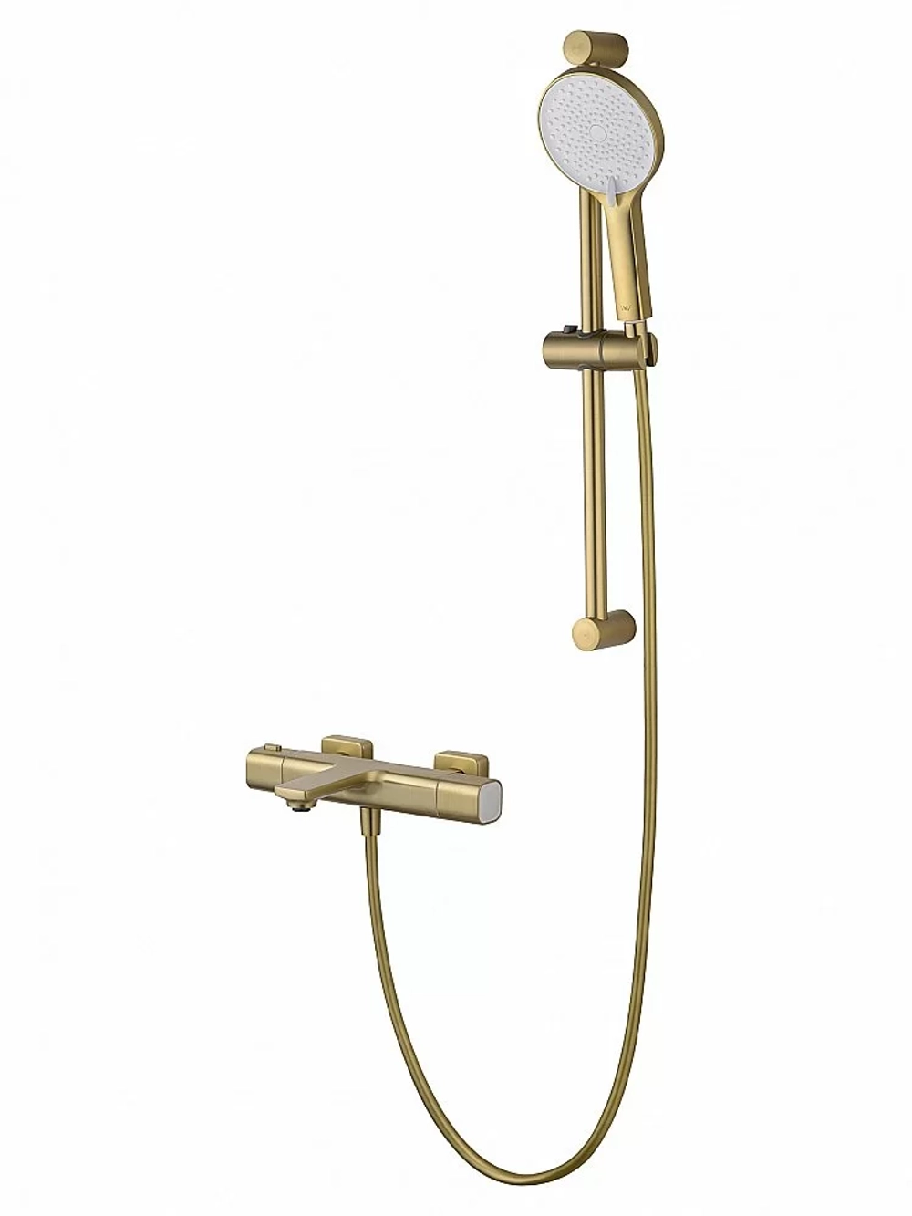 Смеситель для ванны с душевым гарнитуром и термостатом WONZON & WOGHAND SOLID WW-C2011-A-BG брашированное золото