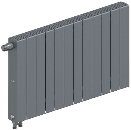 Радиатор Rifar SUPReMO Ventil 500 "титан" - 12 секций подключение нижнее (левое)