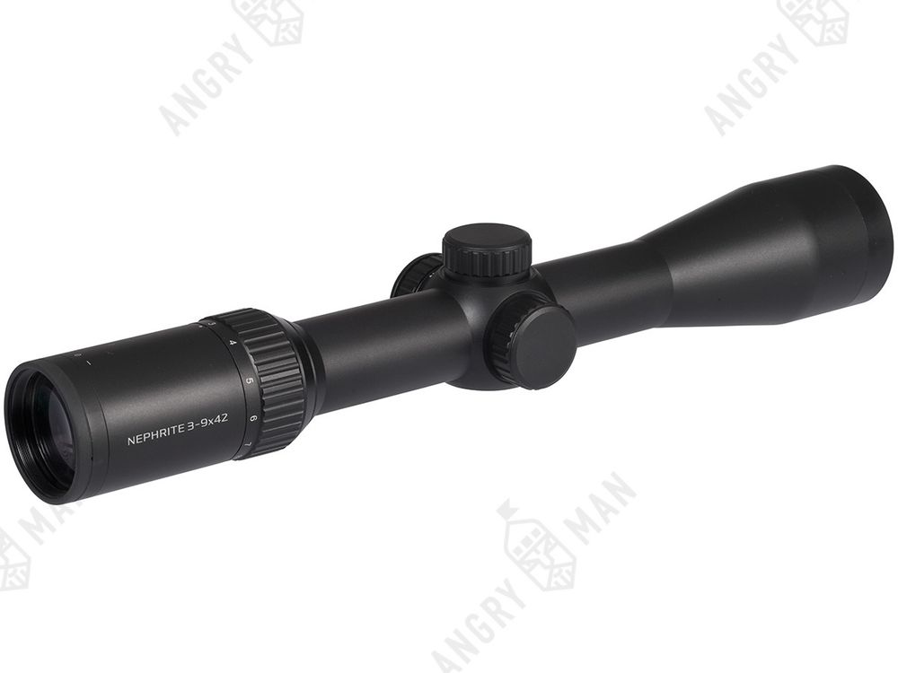Прицел Nephrite 3-9x42, сетка 32, подсветка красная, 30мм, 1/4 МОА, 523г, Gaut