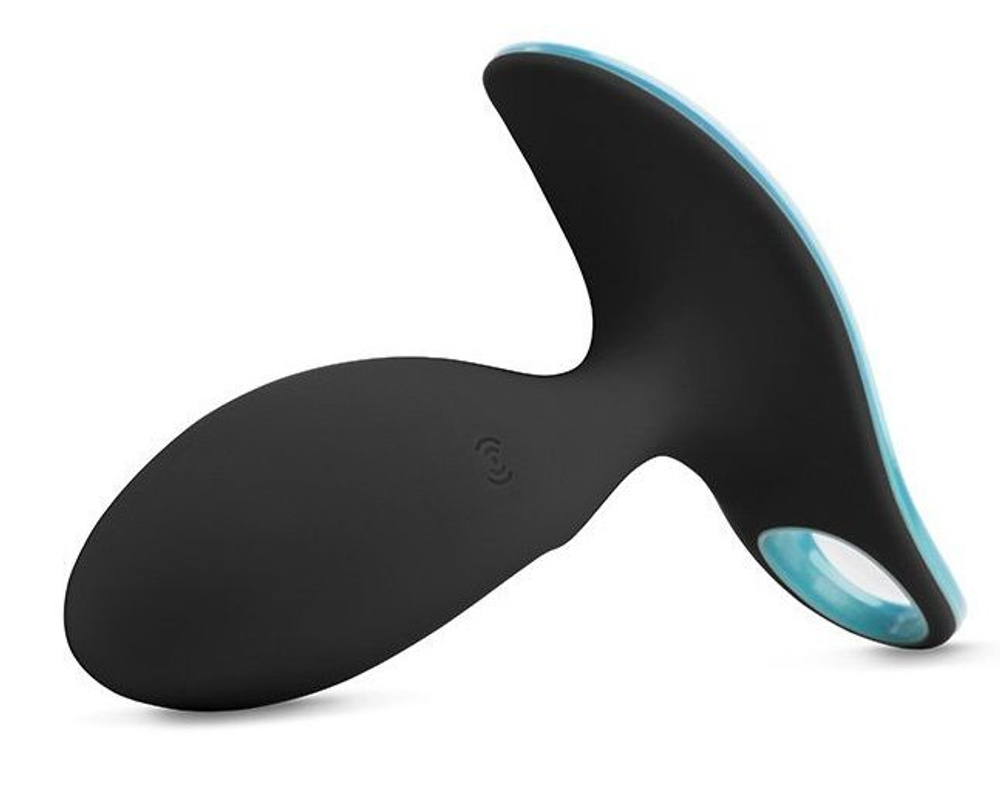 Чёрная анальная вибропробка SURFER PLUG VIBE с управлением со смартфона (Цвет: черный)