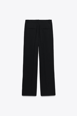 ZARA БРЮКИ ПРЯМОГО КРОЯ — ZW COLLECTION, ЧЕРНЫЙ