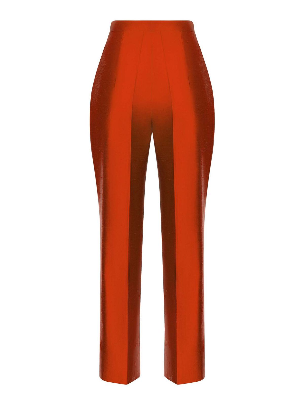 Брюки из шелка с высокой посадкой