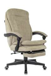 Кресло руководителя Бюрократ T-9950MSG-F Fabric песочный Light-21 крестов. пластик подст.для ног