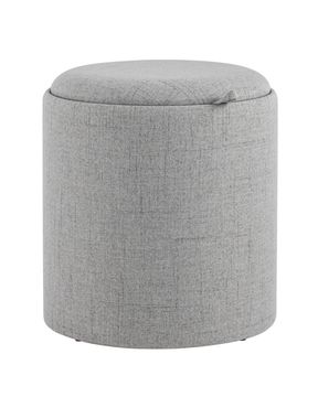 Пуф-столик с ящиком Хюгге S рогожка серый