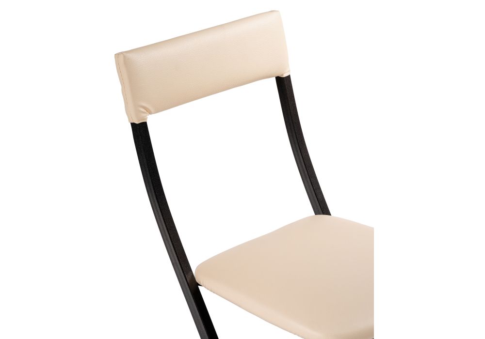 Стул на металлокаркасе Elevis ваниль крап / темный мусс