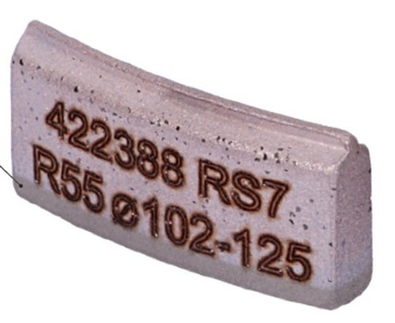 Сегмент алмазный ADTnS HD 20*3.0*9+2 R021 RS7 для коронок 42-47мм.