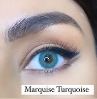 Бирюзово - голубые линзы Marquise Turquiose для темных и светлых глаз