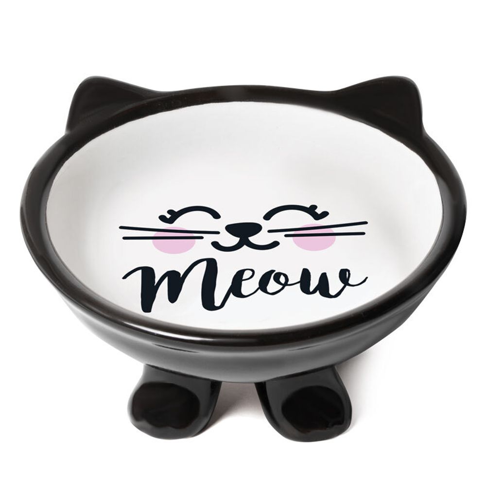 Миска керамическая на ножке "Мордашка", 0,12л, Triol