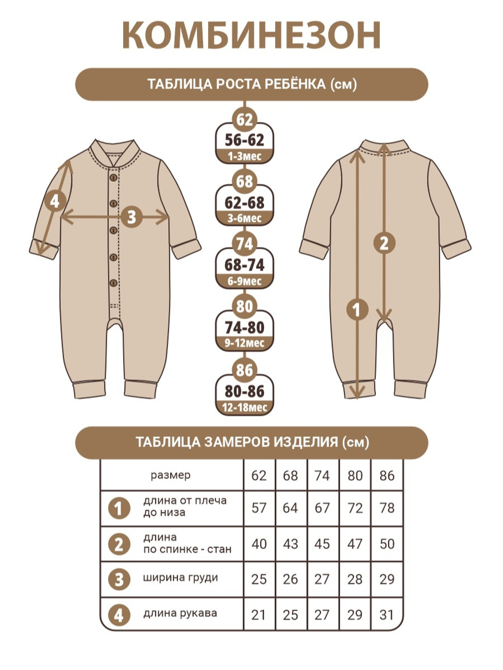 Комбинезон растущий на молнии "Новогодний лес"