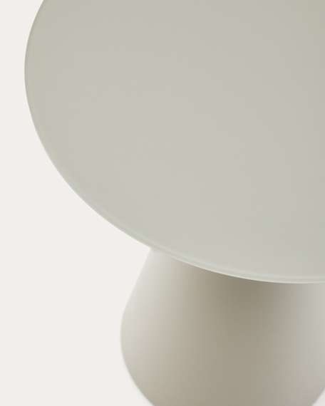 Приставной столик Wilshire Ø50х55 см серый, сталь, стекло