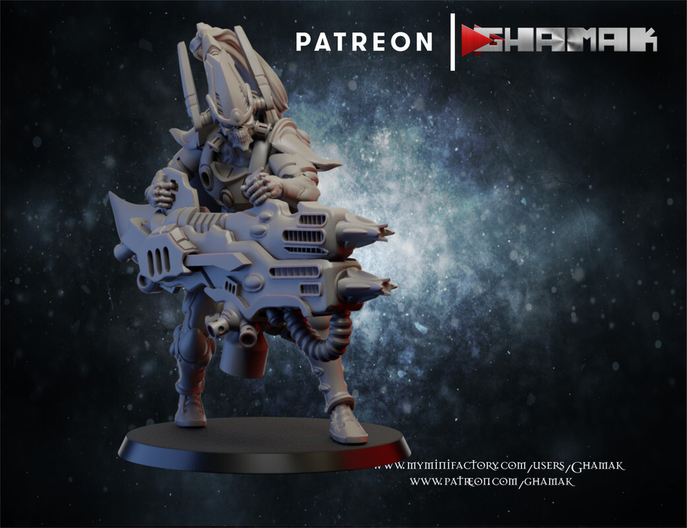 Aeldari Craftworlds Dark Reapers Мрачный Жнец №3 миниатюра для dnd, днд, pathfinder, фентези, Настольная игра, НРИ, Варгейм, РПГ