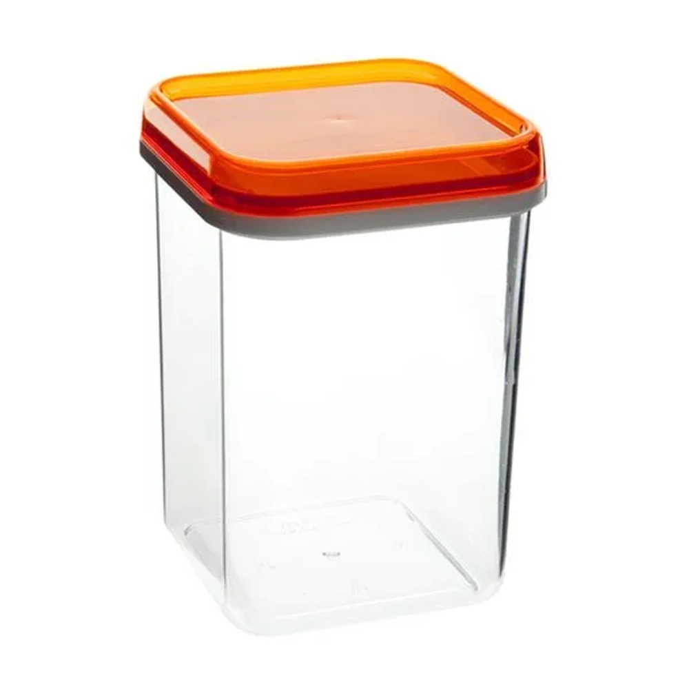 Банка для сыпучих продуктов, 1,2л., квадратная